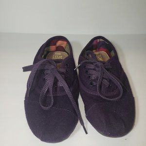 TOMS  Purple Lace Up Sneaker Shoes Size 6.5